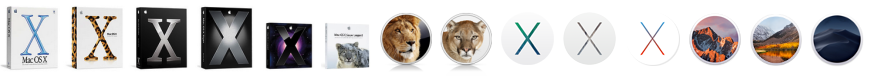 Mac OS X Logos (2001-2019)